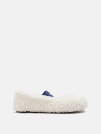 Ballerines en peau de mouton blanches