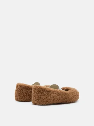 Ballerines marron en peau de mouton