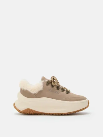 Baskets Moon247 City en peau de mouton beige