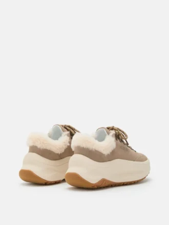 Baskets Moon247 City en peau de mouton beige