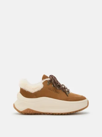 Baskets Moon247 City en peau de mouton marron