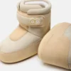 Bottes en daim beige Icon Strap Moon Boot X Vandythepink®