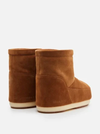 Bottes en daim beige sans lacets
