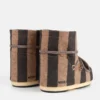 Bottes en feutre rayées beiges Icon Low Jacquemus + Moon Boot