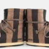 Bottes en feutre rayées beiges Icon Low Jacquemus + Moon Boot