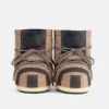 Bottes en feutre rayées beiges Icon Low Jacquemus + Moon Boot