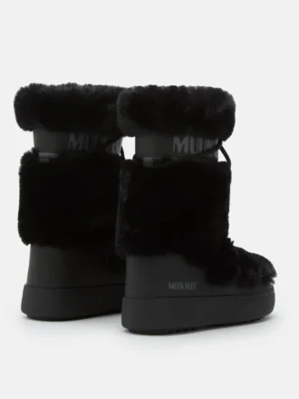 Bottes hautes Ltrack en fausse fourrure noire