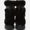 Bottes hautes Ltrack en fausse fourrure noire Bottes hautes Ltrack en fausse fourrure noire