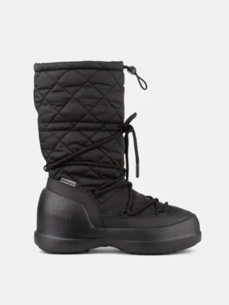Bottes hautes matelassées Mezzaluna noires