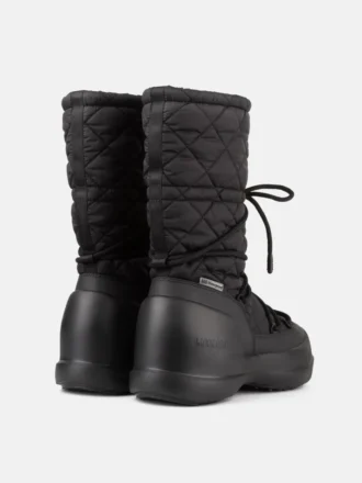 Bottes hautes matelassées Mezzaluna noires