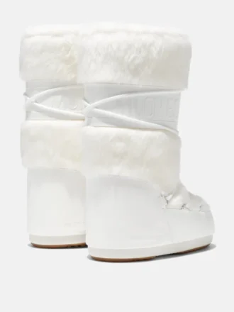 Bottes Icon en fausse fourrure blanche