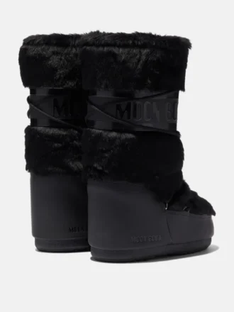 Bottes Icon en fausse fourrure noire