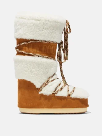 Bottes Icon en peau de mouton crème Lab69