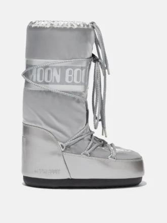 Bottes Icon Glance en satin argenté