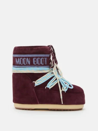 Bottes Icon Low en daim bordeaux