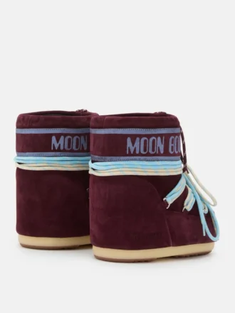 Bottes Icon Low en daim bordeaux