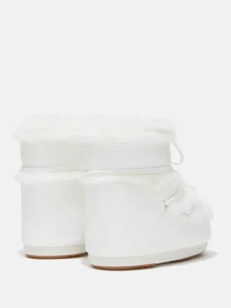 Bottes Icon Low en fausse fourrure blanche