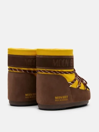 Bottes Moon Boot X Guest in Residence Icon Low en nylon, couleur tournesol et cacao