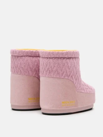 Bottes Moon Boot X Guest in Residence Icon Low sans lacets en tricot rose