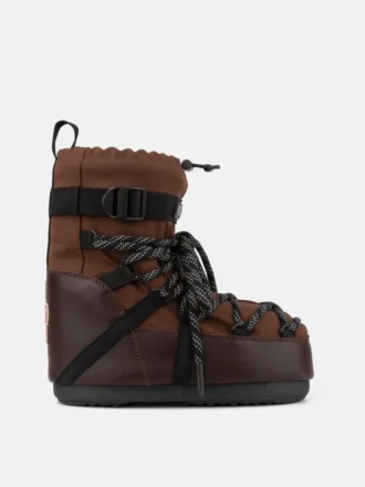 Bottes Moon Boot X Moncler Grenoble Icon Low marron moka