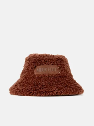 Chapeau de pêcheur en fourrure marron