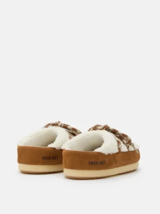 Mules Evx en peau de mouton marron